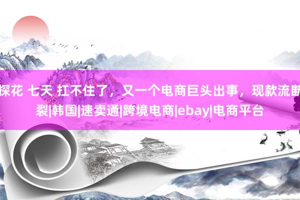 探花 七天 扛不住了，又一个电商巨头出事，现款流断裂|韩国|速卖通|跨境电商|ebay|电商平台
