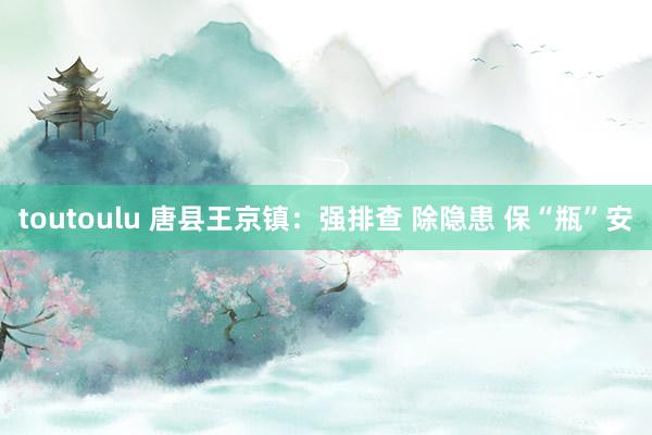 toutoulu 唐县王京镇：强排查 除隐患 保“瓶”安