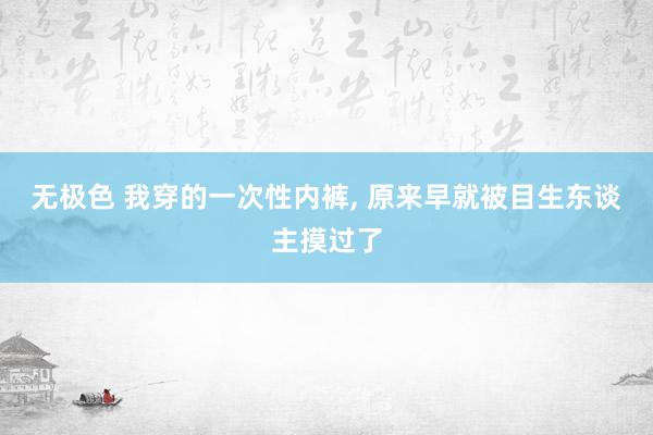无极色 我穿的一次性内裤, 原来早就被目生东谈主摸过了