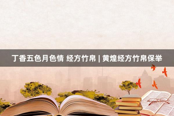丁香五色月色情 经方竹帛 | 黄煌经方竹帛保举