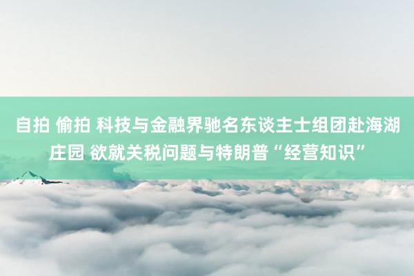 自拍 偷拍 科技与金融界驰名东谈主士组团赴海湖庄园 欲就关税问题与特朗普“经营知识”